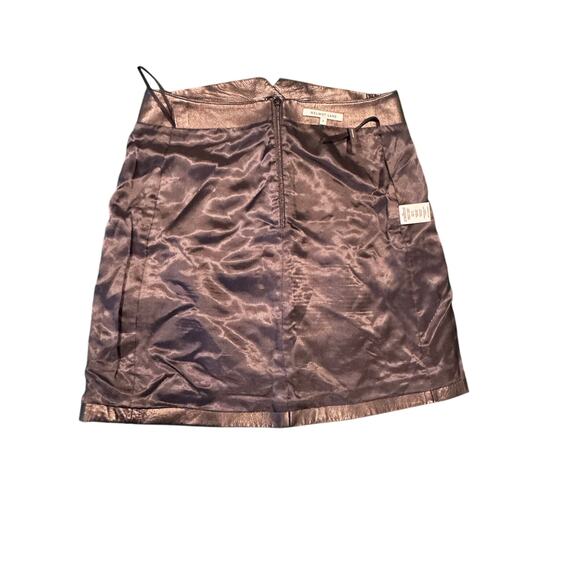 HELMUT LANG Black Leather Mini Skirt Button Front in Size 4 - Picture 6 of 9